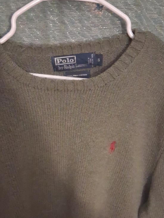 Polo Ralph Lauren Other - Polo by Ralph Lauren Olive Crewneck Sweater with Red Pony